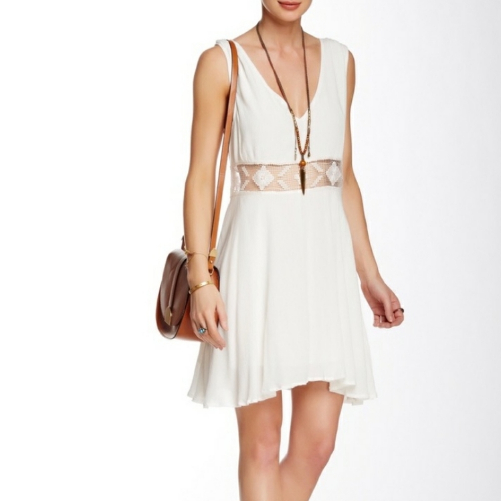 FREE PEOPLE flowy mini dress size S EUC